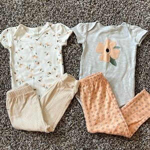 24M✨Set of 2 Flower Outfits with Leggings